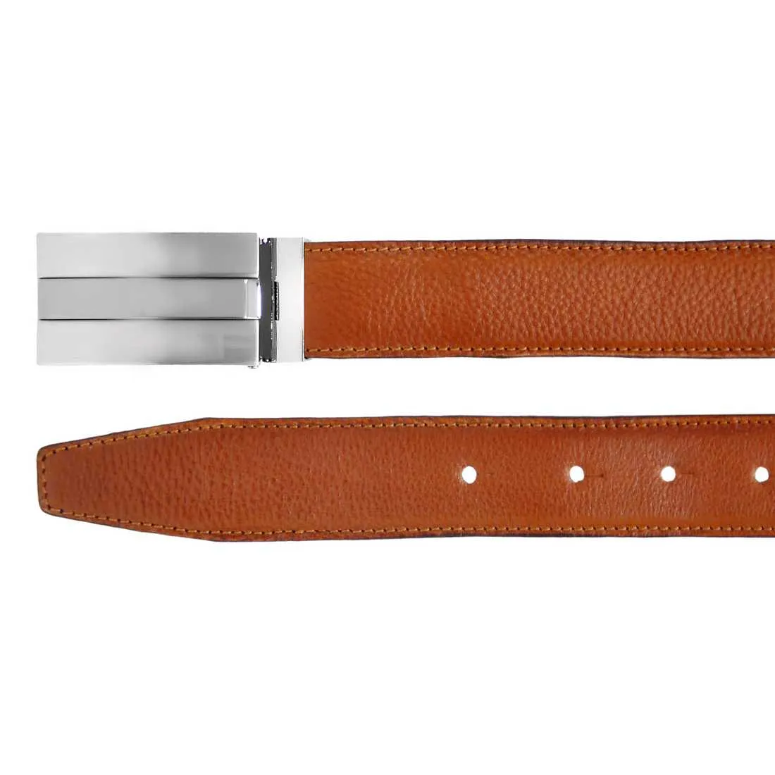 OHM New York Italian Leather Stitched Business Slim Belts