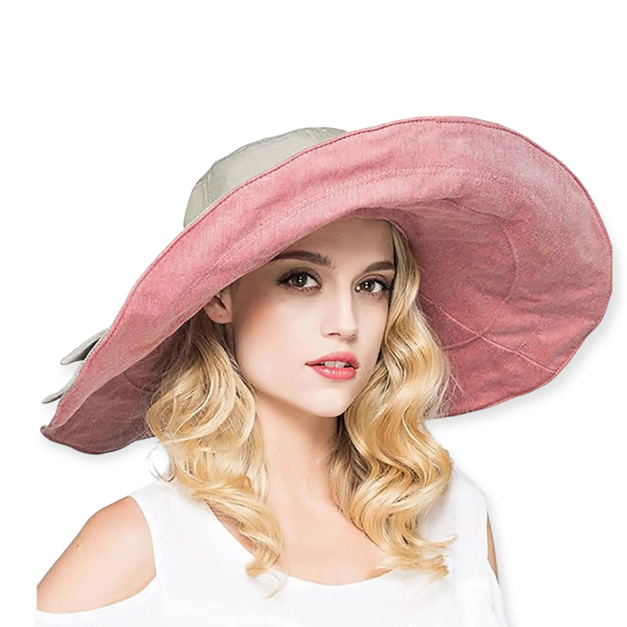 Oversized Brim Cotton Reversible Sun Hat