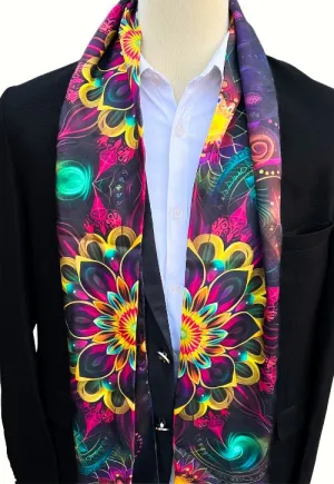 PAKISTAN BRAND SCARF FOR MEN - NEON MANDALA