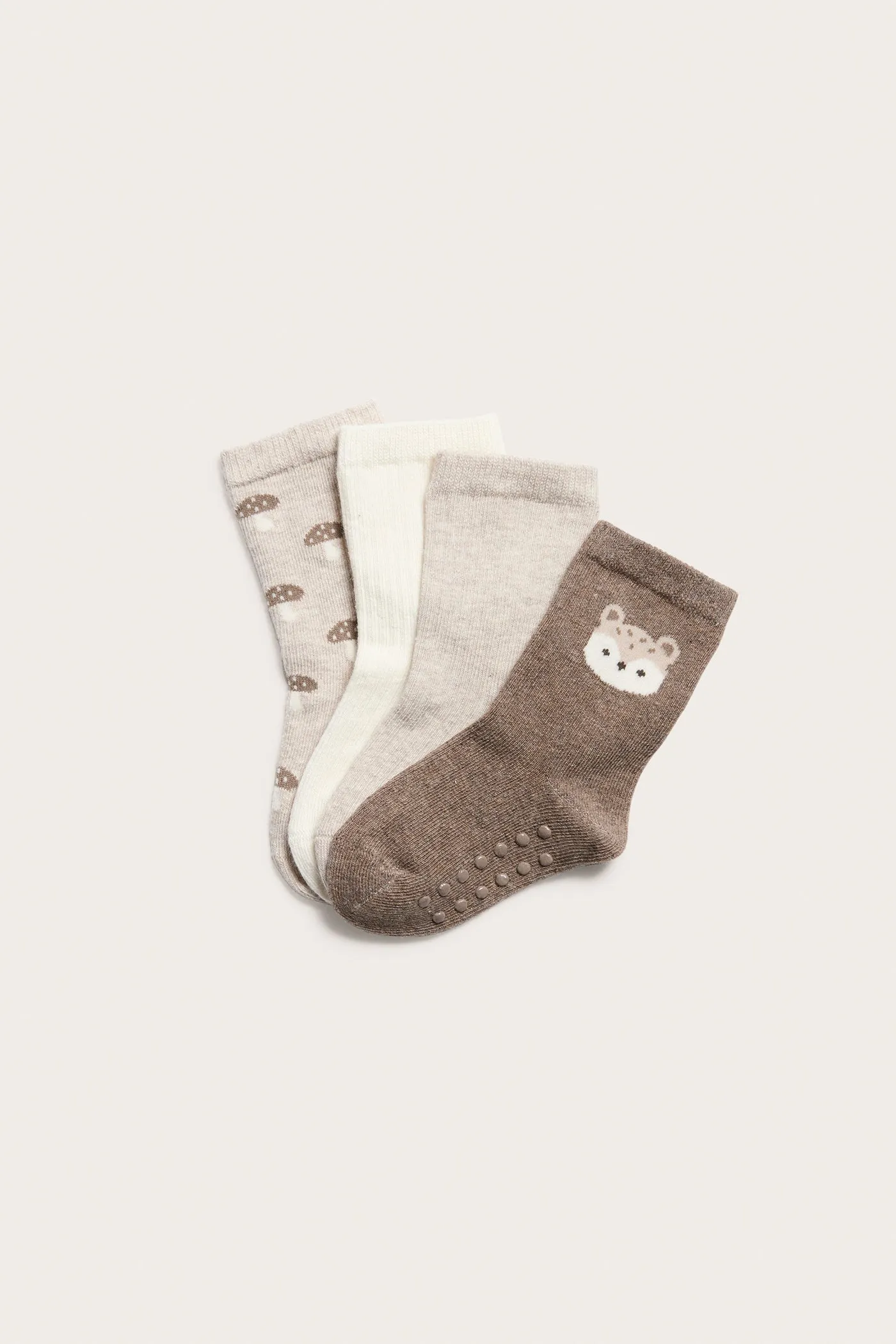 Patterned baby socks (4-pack)