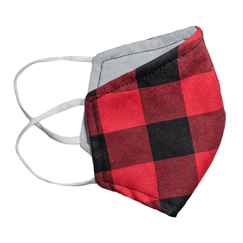 POOK MASK ( Red/Black Plaid)