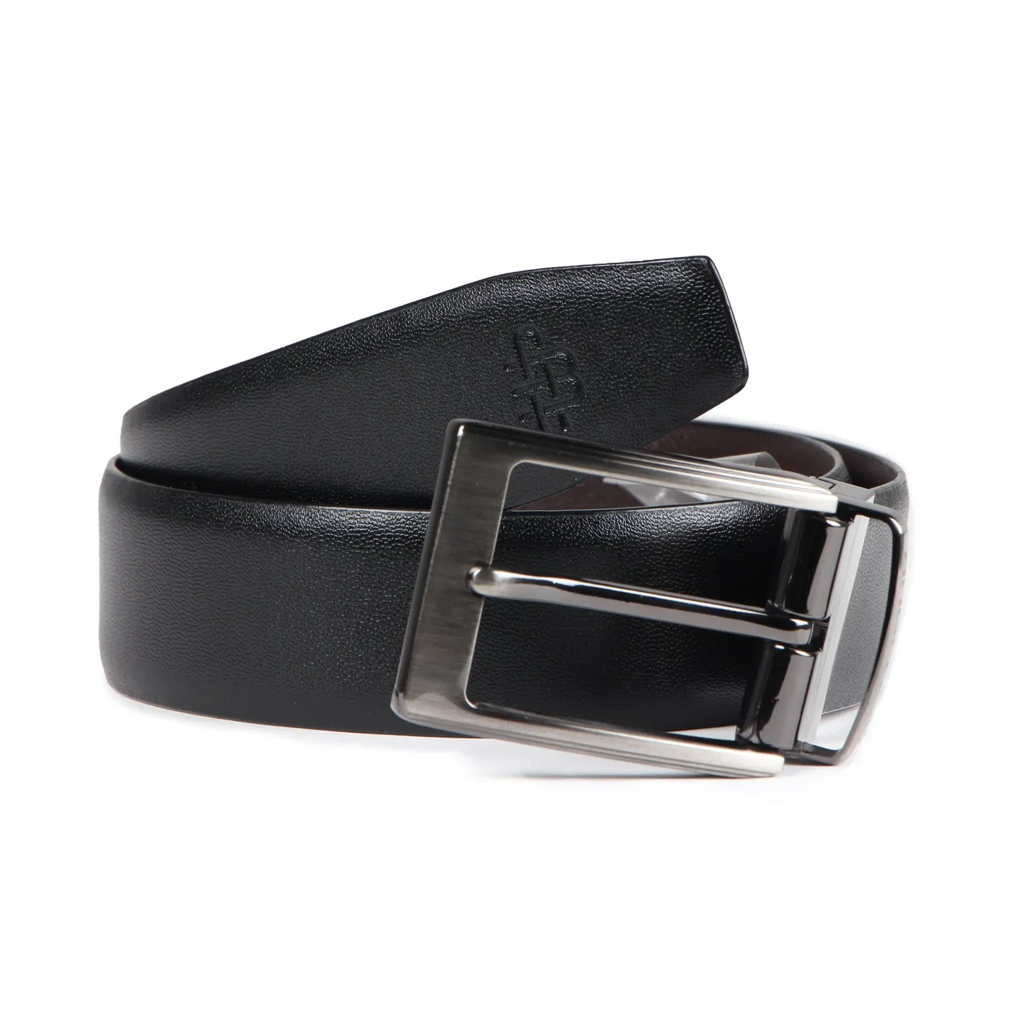 Premium Solid PU-Leather Belt- Black/Brown