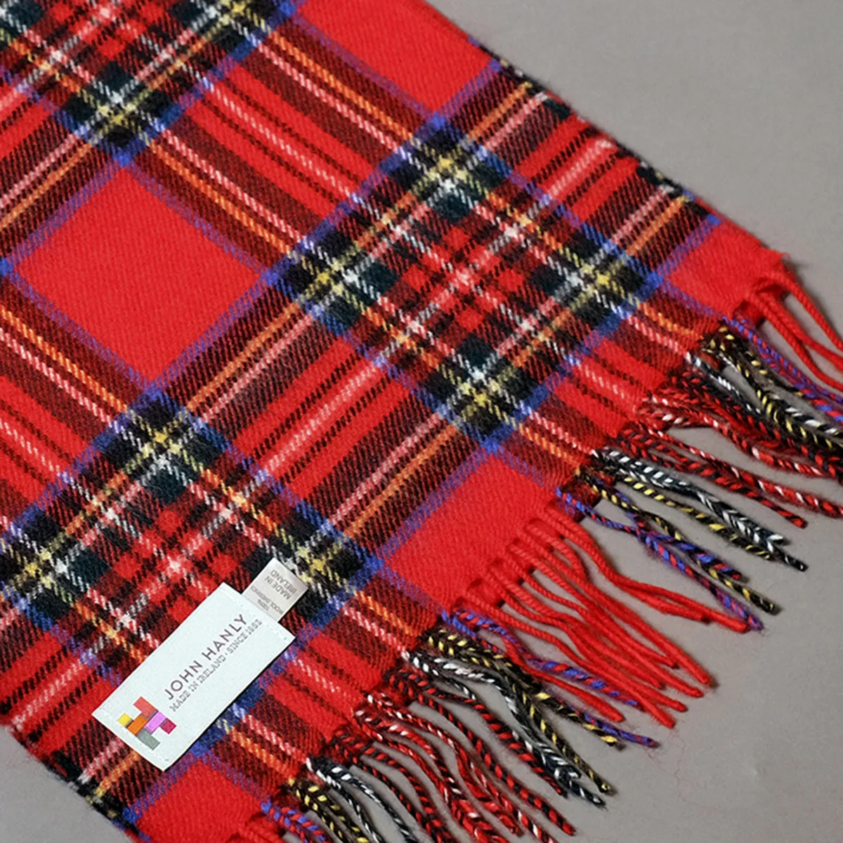 Pure merino wool scarf in Royal Stewart Tartan