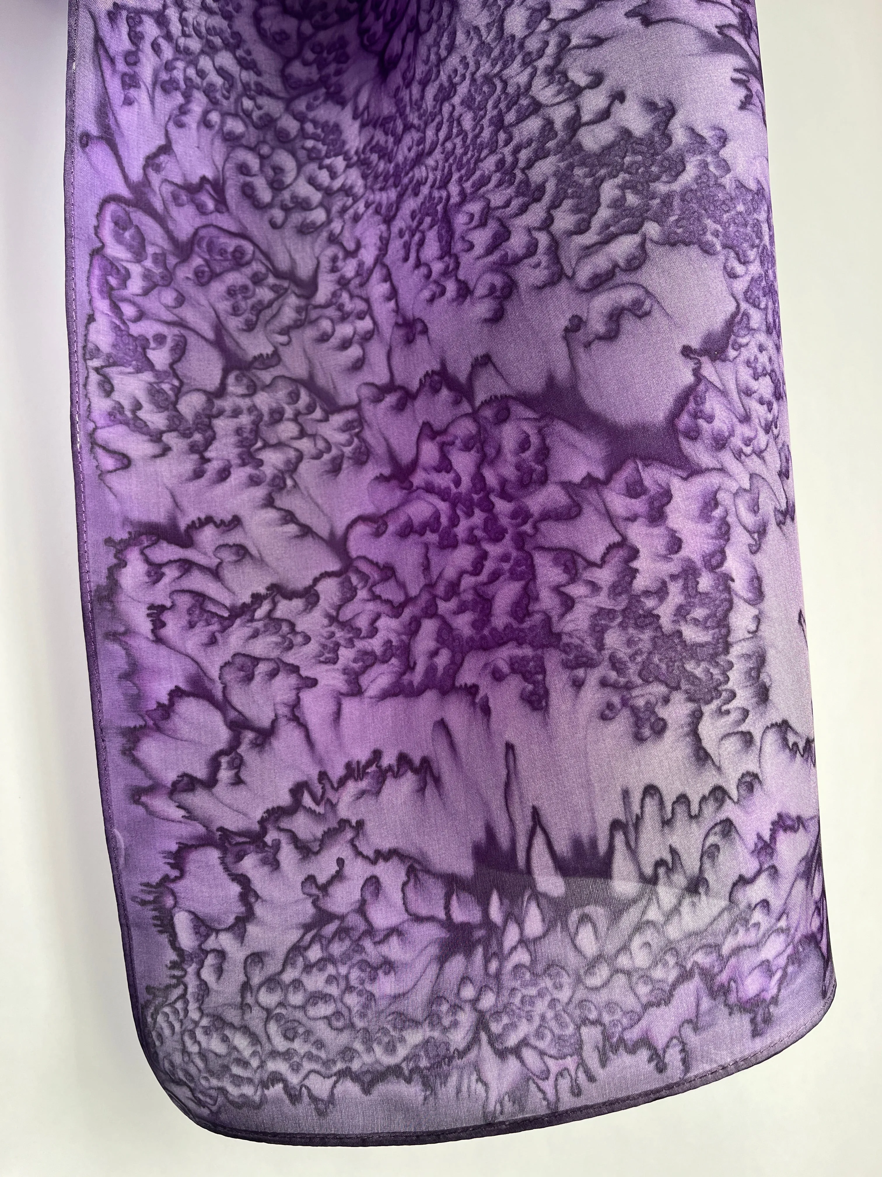 "Purple Mermaid" - Hand-dyed Silk Scarf - $125