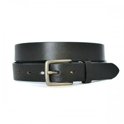 RUSSELL - Unisex Black Genuine Leather Belt