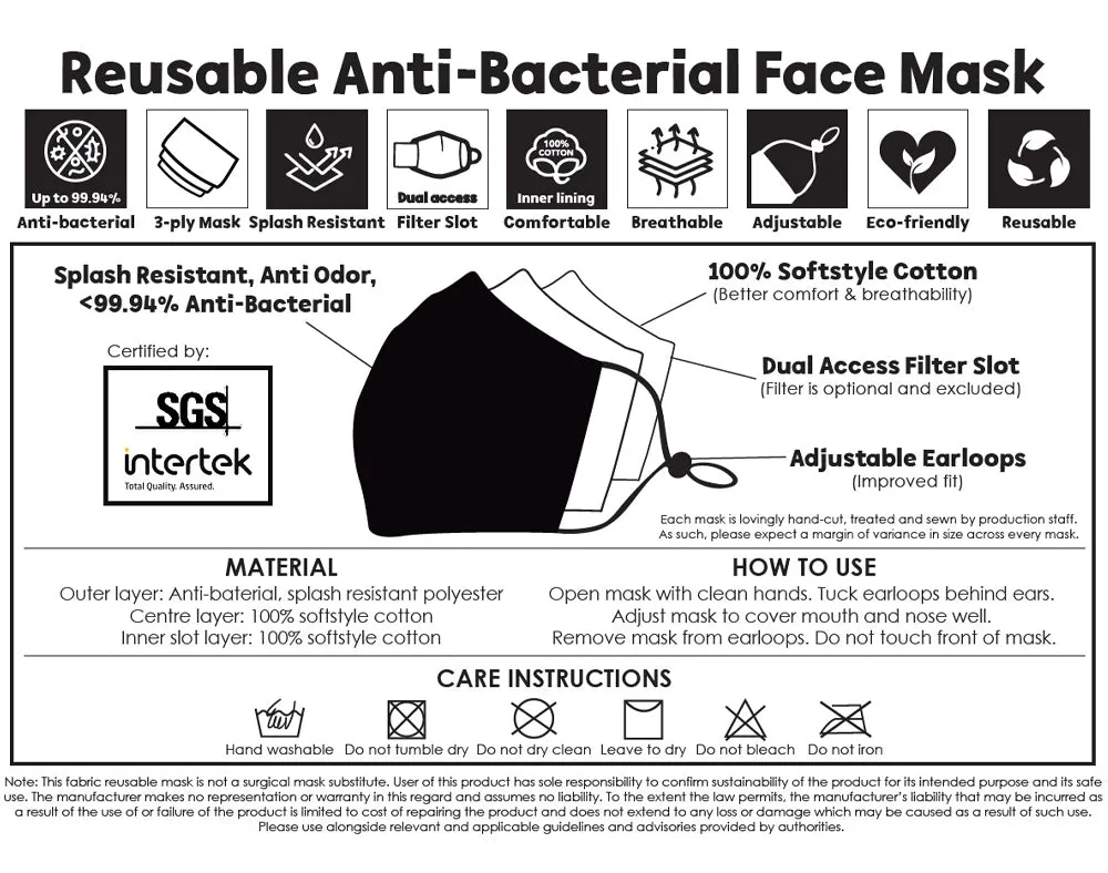 Safari Reusable 3-Ply Mask (Kids Size)