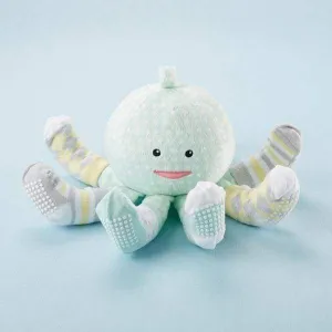 Sock T. Pus Octopus Plush Plus Four Pairs of Socks for Baby (Mint)