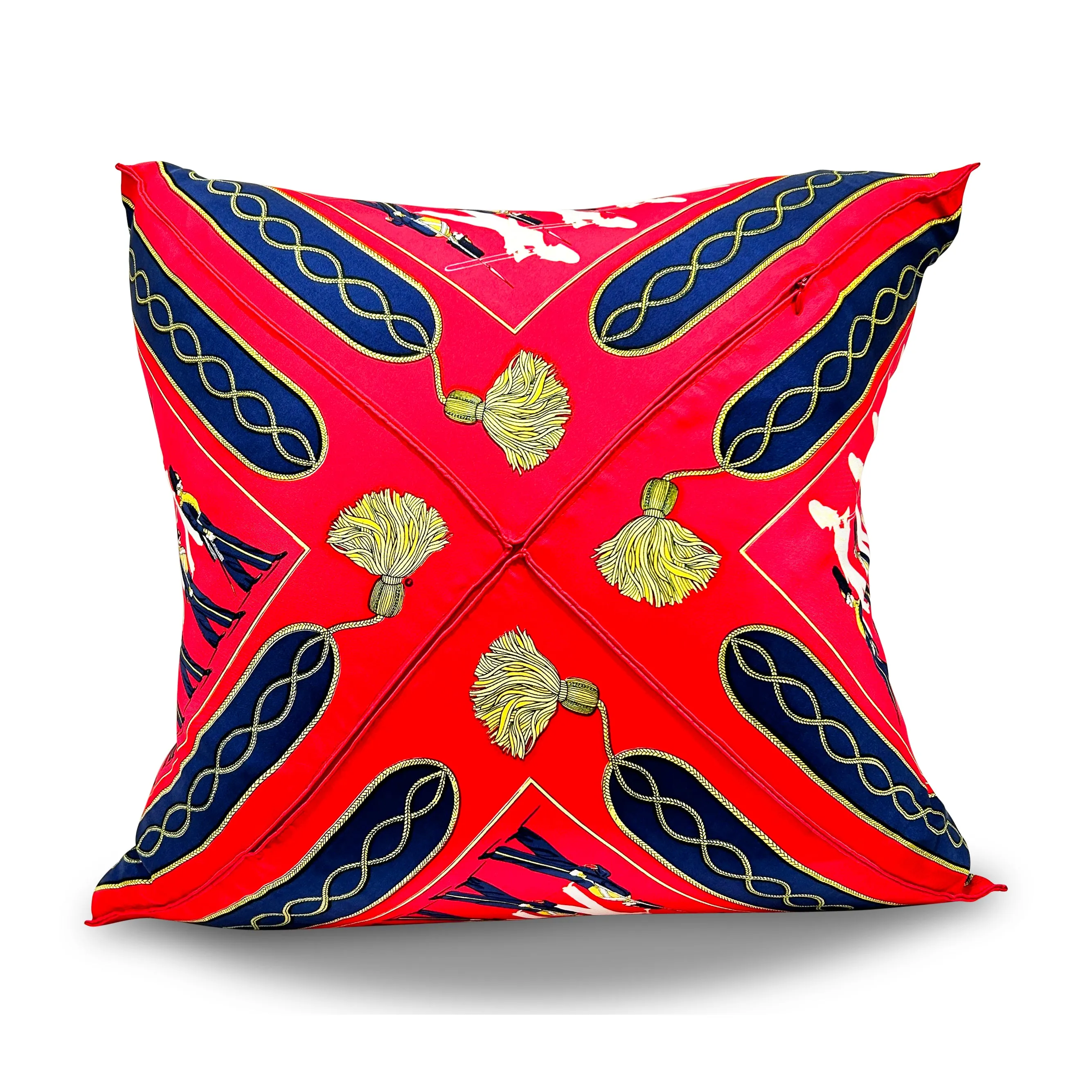 SOLIDERS - Respoked Red Throw Pillow