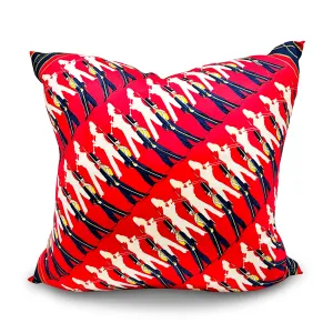 SOLIDERS - Respoked Red Throw Pillow