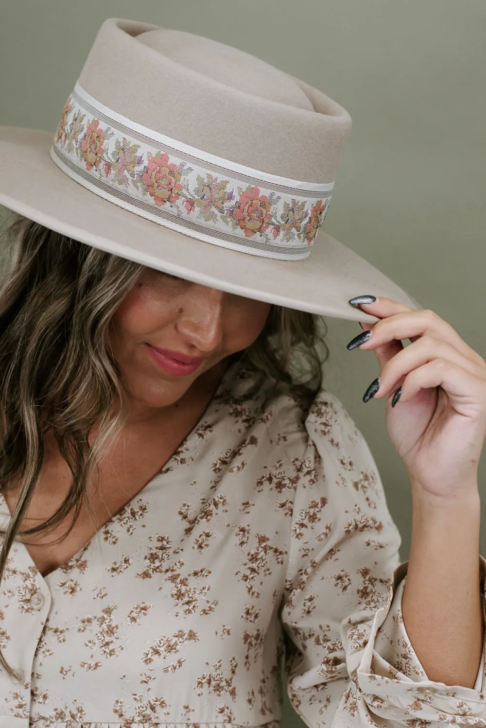 Southern Belle Wool Hat , Beige