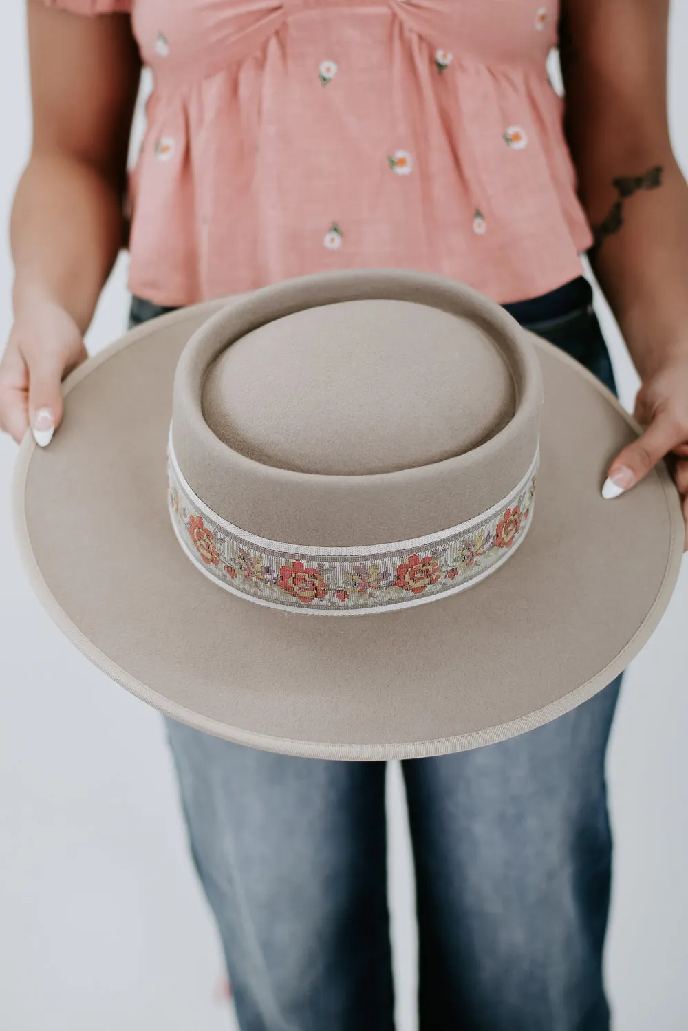 Southern Belle Wool Hat , Beige