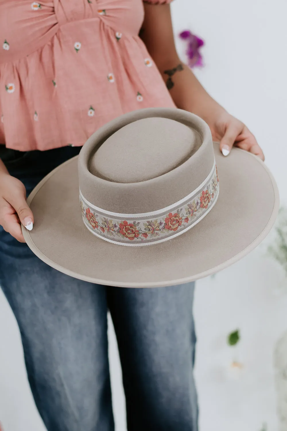 Southern Belle Wool Hat , Beige