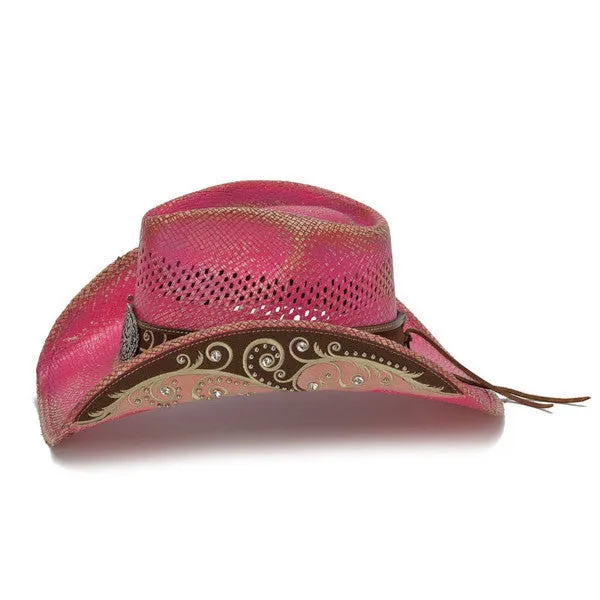 Stampede Hats - Pink Flower Filigree Cowboy Hat