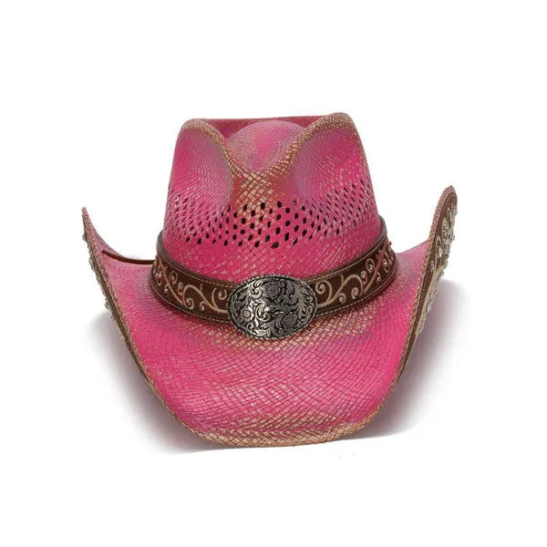 Stampede Hats - Pink Flower Filigree Cowboy Hat