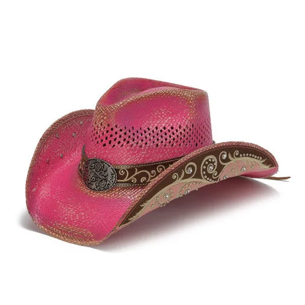 Stampede Hats - Pink Flower Filigree Cowboy Hat