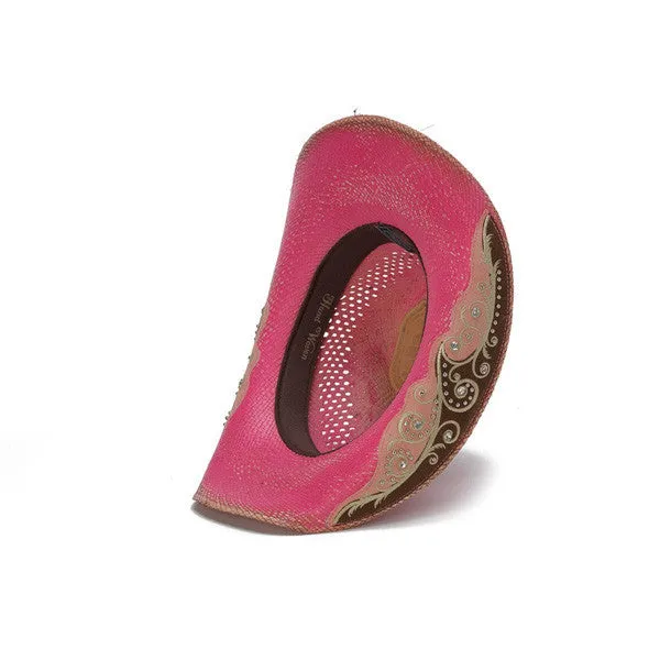 Stampede Hats - Pink Flower Filigree Cowboy Hat