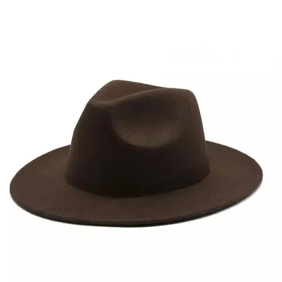 Tall Crown Stiff Brim Fedora Hat