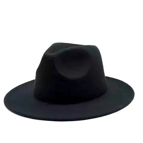 Tall Crown Stiff Brim Fedora Hat