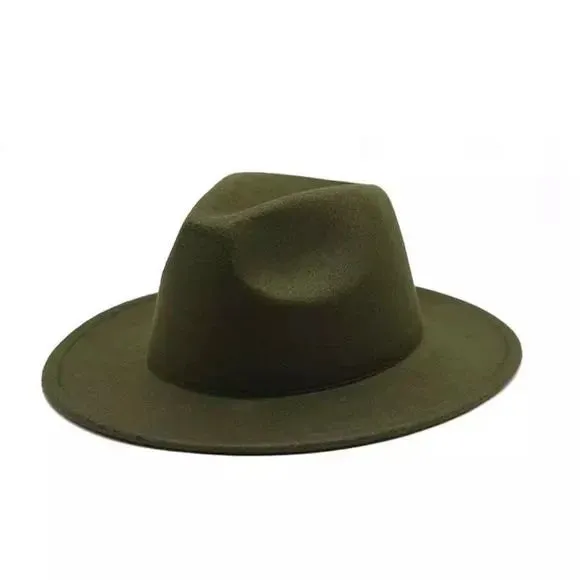 Tall Crown Stiff Brim Fedora Hat