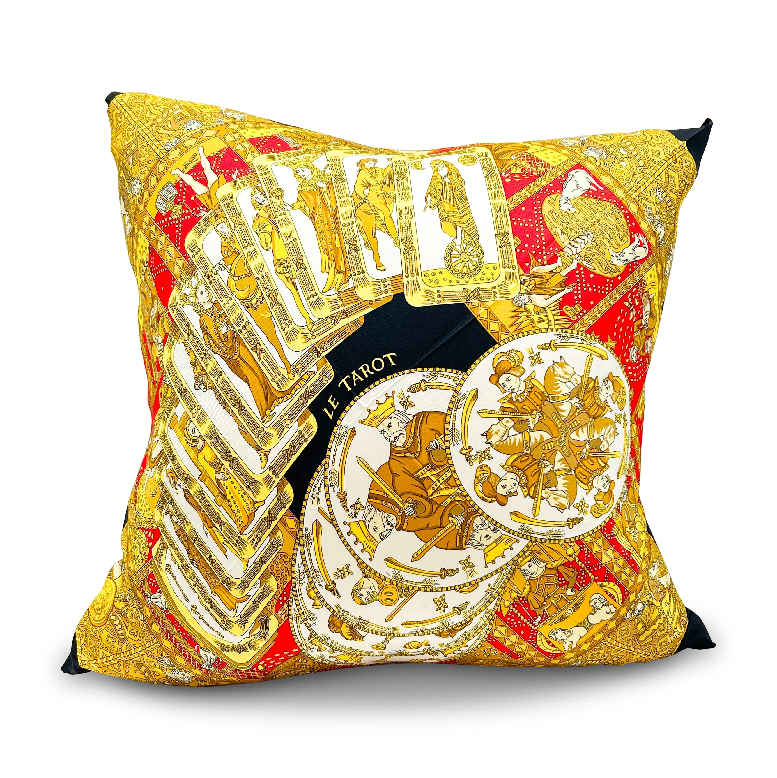 TAROT - Respoked Black Throw Pillow