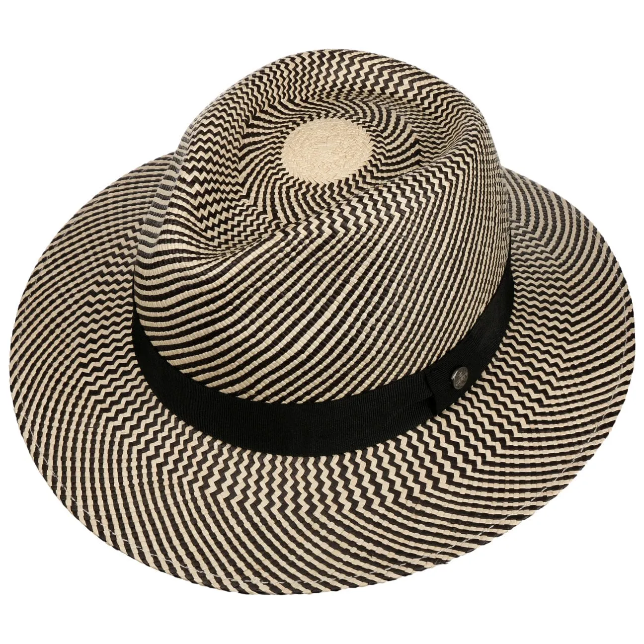 Twotone Stripes Traveller Panama Hat by Lierys