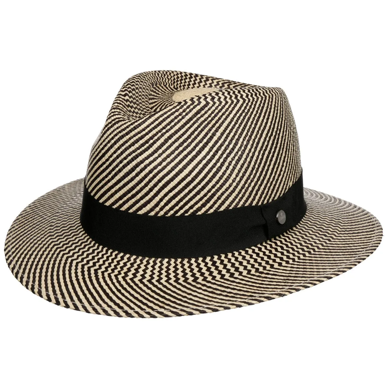 Twotone Stripes Traveller Panama Hat by Lierys