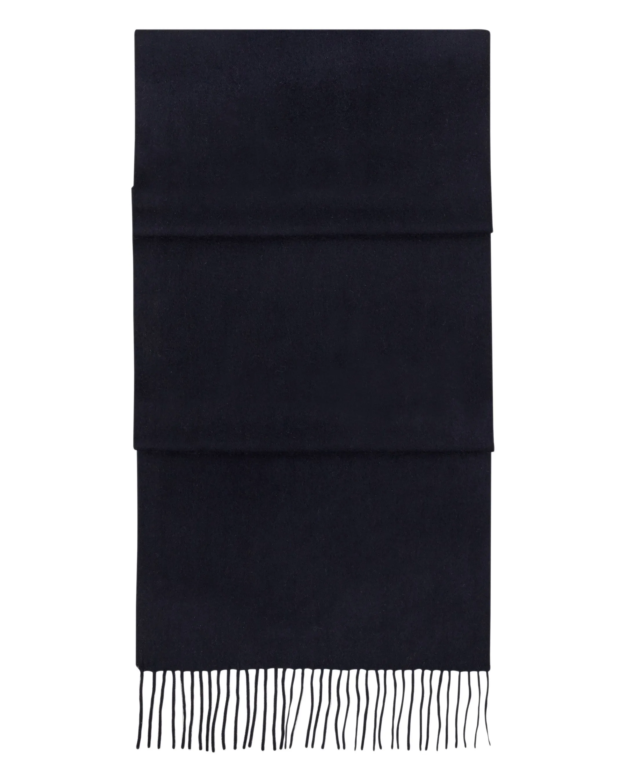 Unisex Large Woven Cashmere Scarf Navy Blue