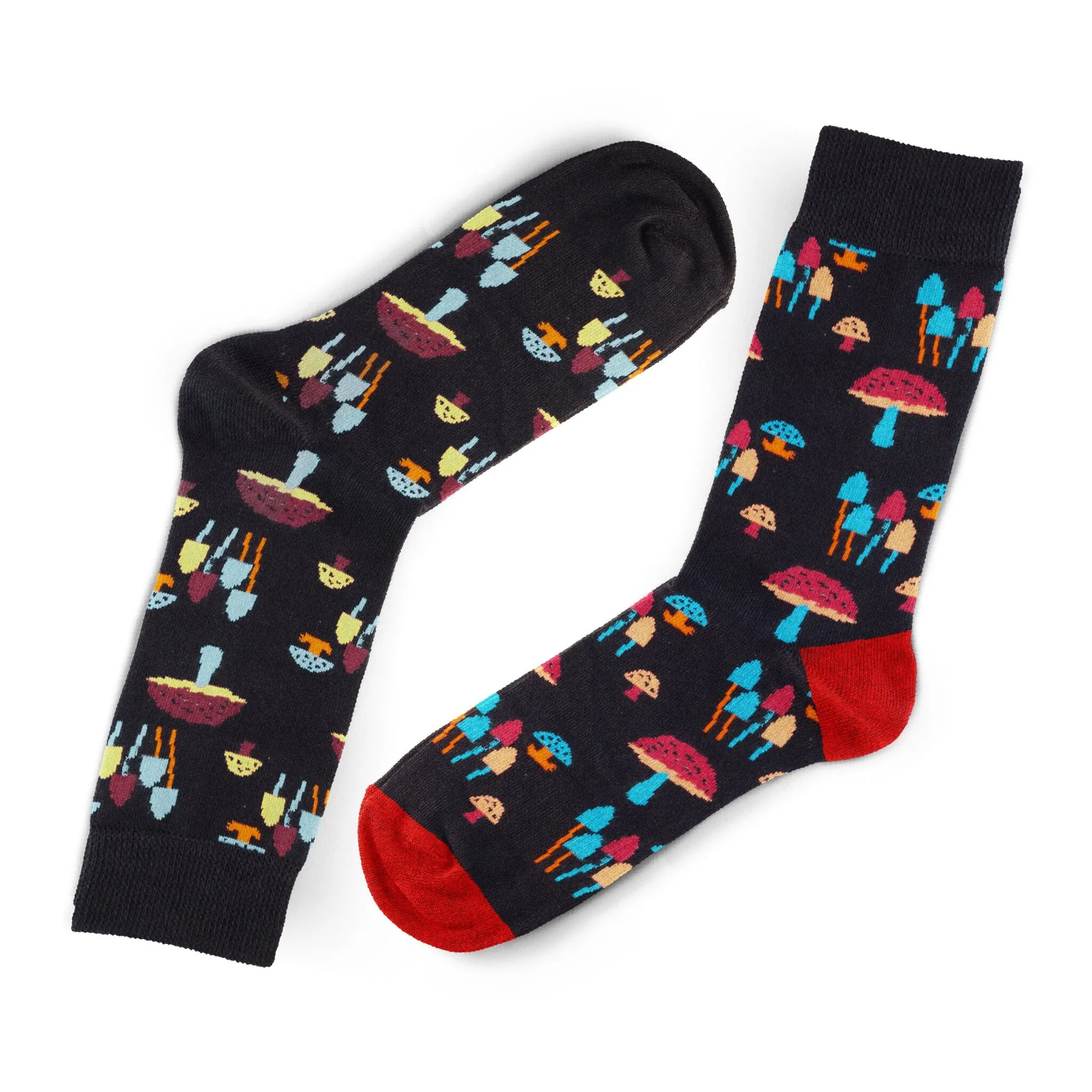 Unisex Socks 4 Pairs Set Mushroom Socks Colorful Patterned Sock Red Pepper Cotton Sock Pineapple Socks Cute Socks Gift Socks