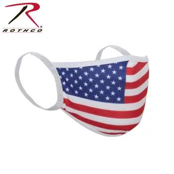 US Flag Reusable 3 Layer Facemask