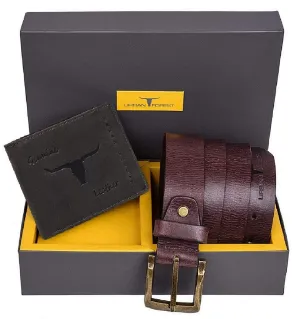 Wallet & Black Casual Belt Combo Gift Set for Men