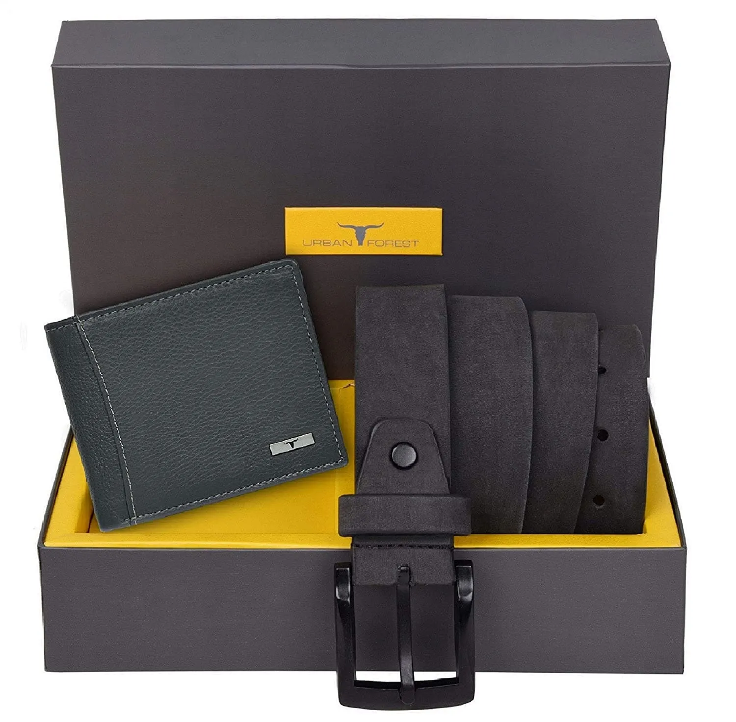 Wallet & Black Casual Belt Combo Gift Set for Men