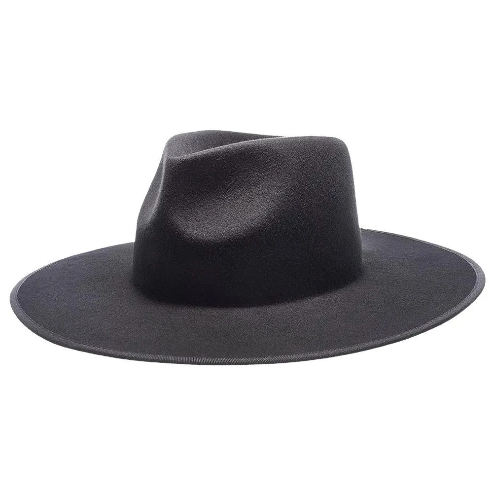 Walrus Hats Castle Black w/ Western Bands Wool Fedora Hat