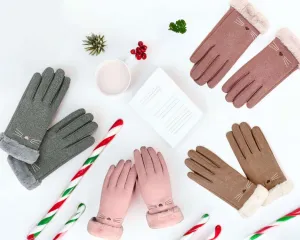 Winter Warmth in Style: Cat Lover's Touchscreen Cotton Gloves for Women