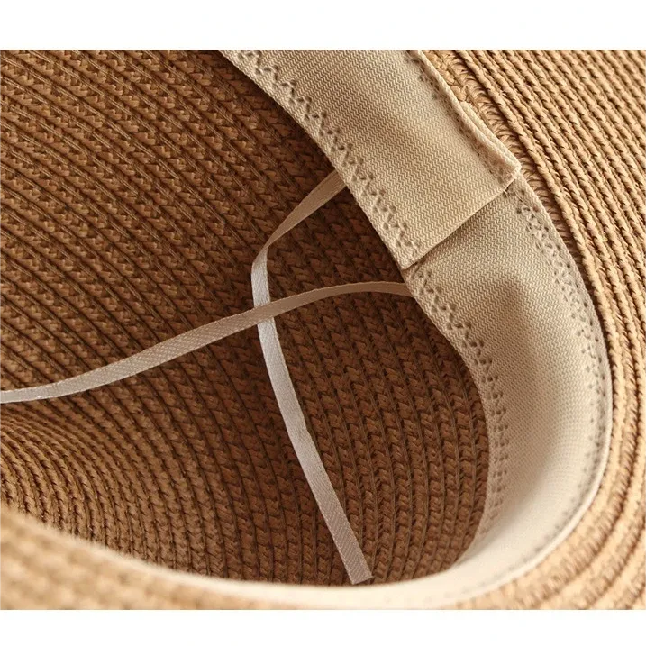 Women Straw Beach Hat Panama Sun Hats Fedora