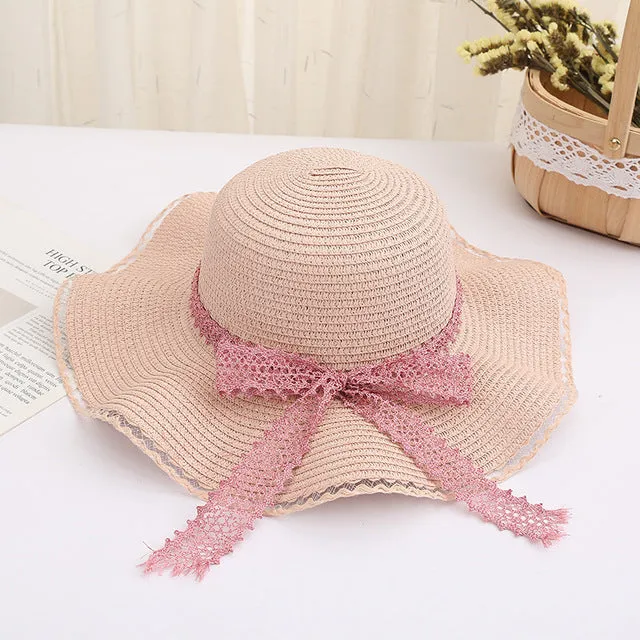 Women Straw Sun Hat Panama Hat Beach Women's Summer Fedora Caps