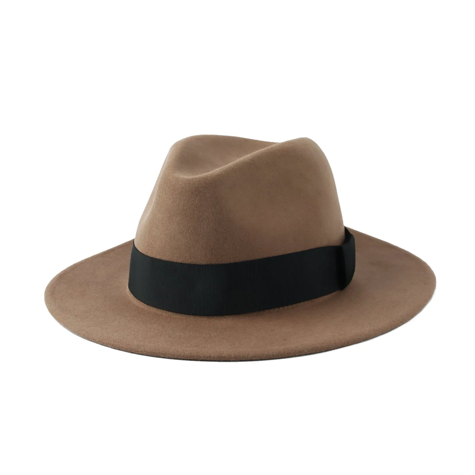 Wool Felt Fedora Classic Panama Hat Band Wide Brim GN61297