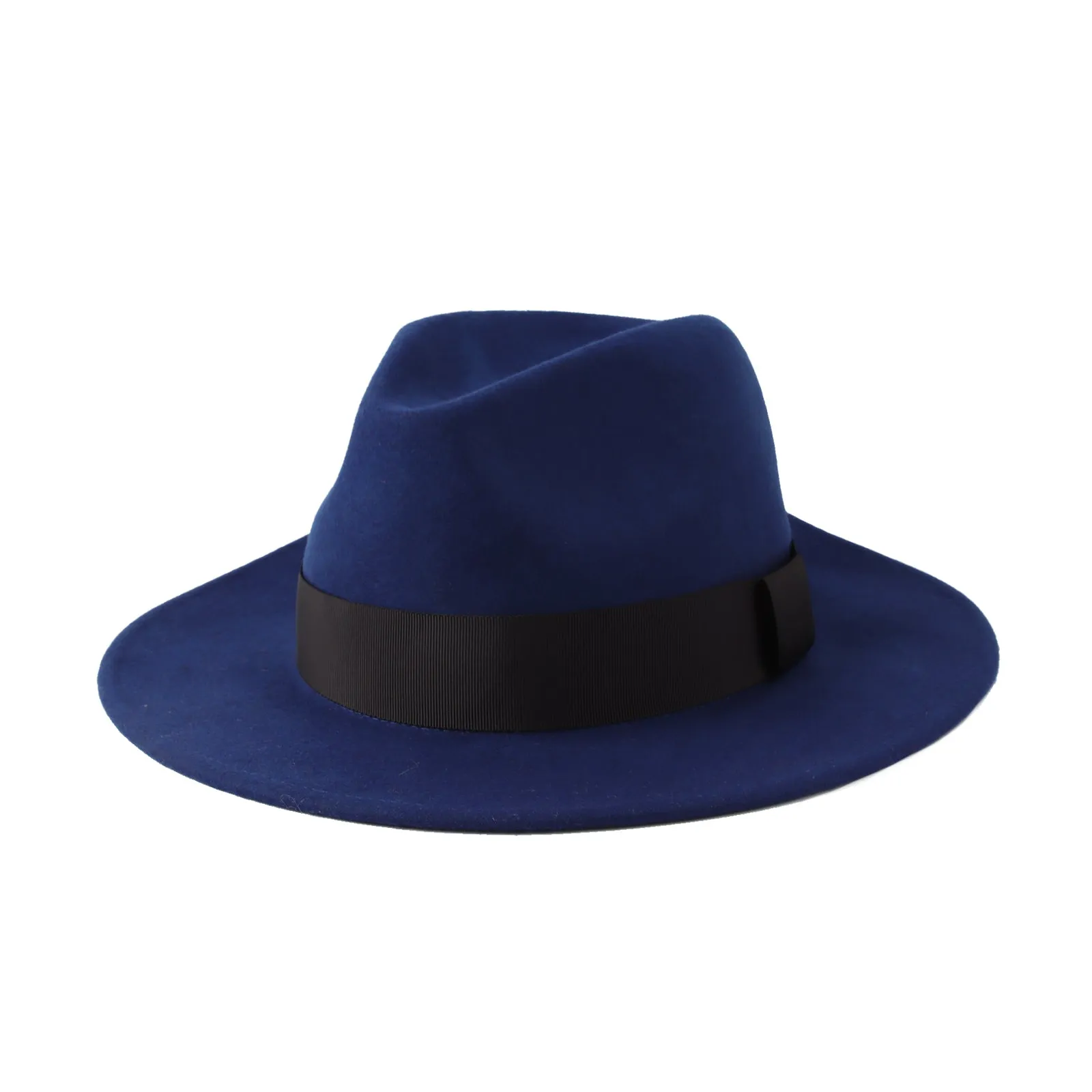 Wool Felt Fedora Classic Panama Hat Band Wide Brim GN61297