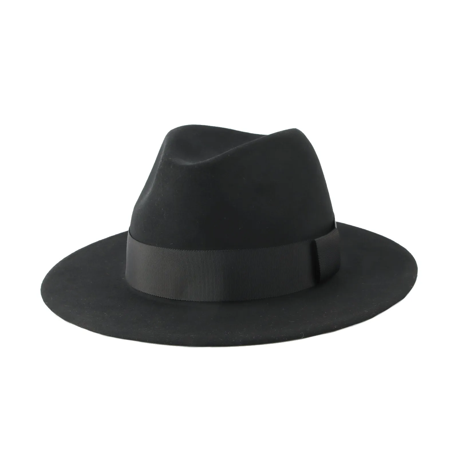 Wool Felt Fedora Classic Panama Hat Band Wide Brim GN61297