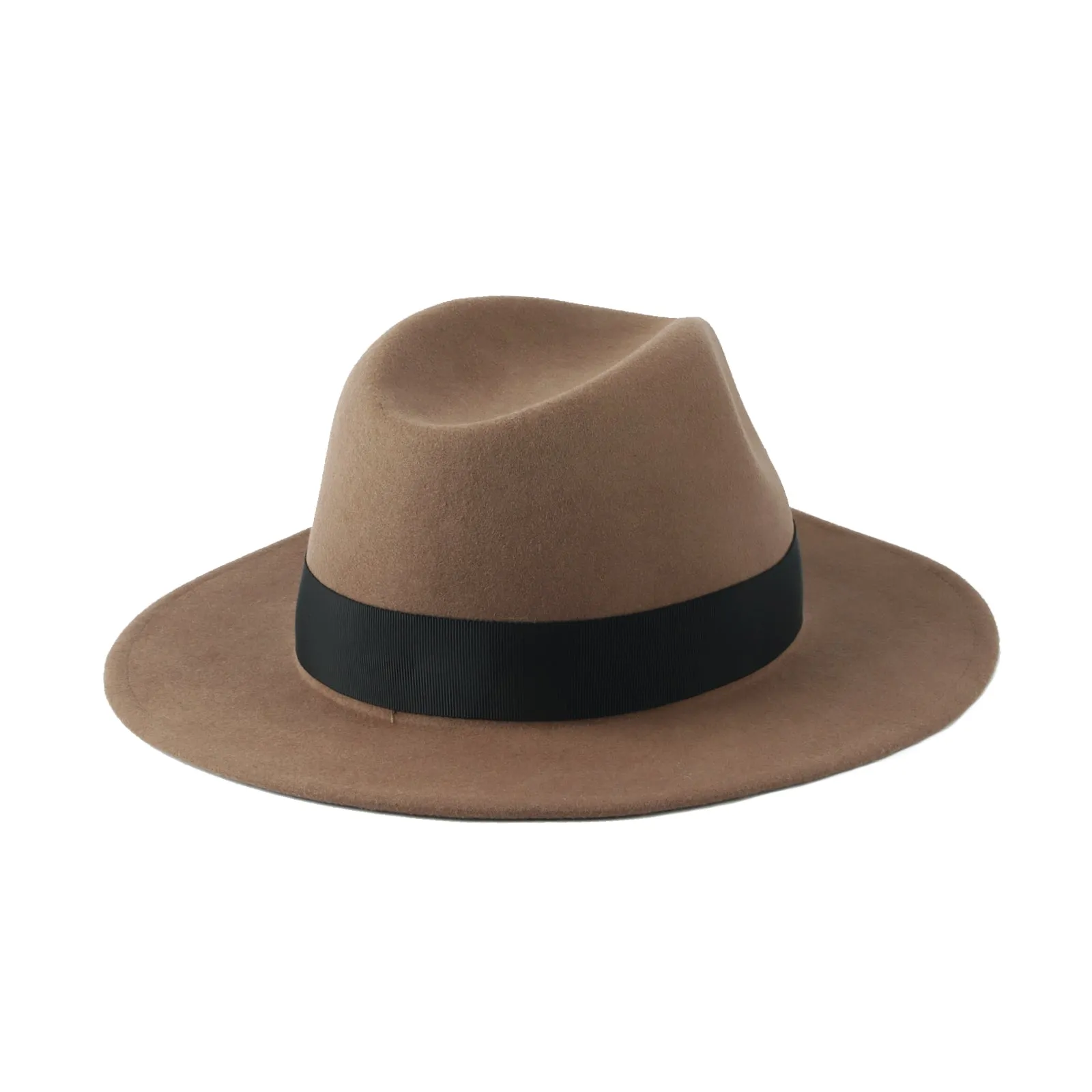 Wool Felt Fedora Classic Panama Hat Band Wide Brim GN61297