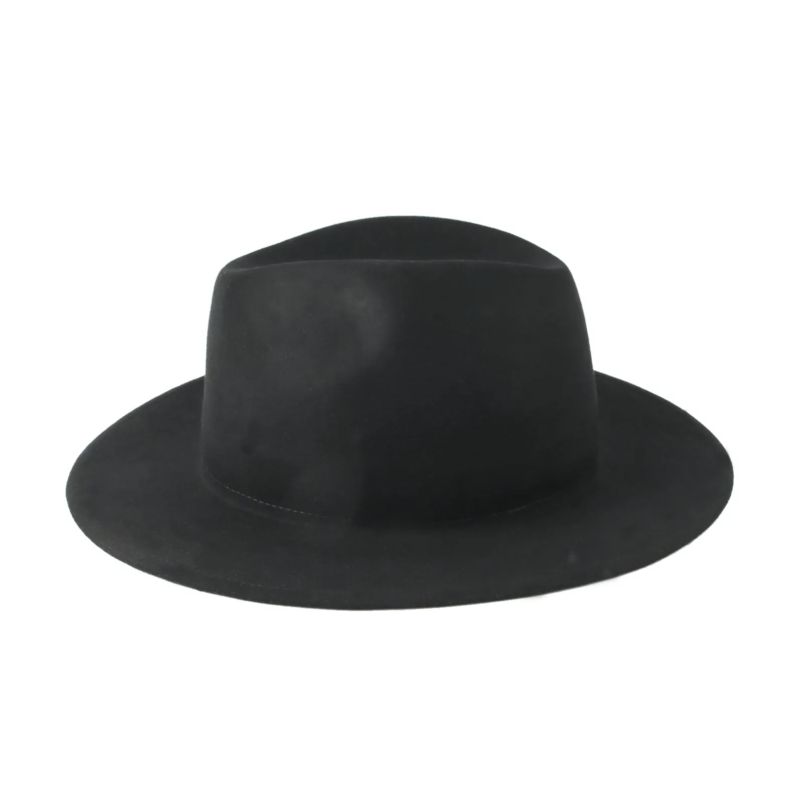 Wool Felt Fedora Classic Panama Hat Wide Brim Cap GN61298