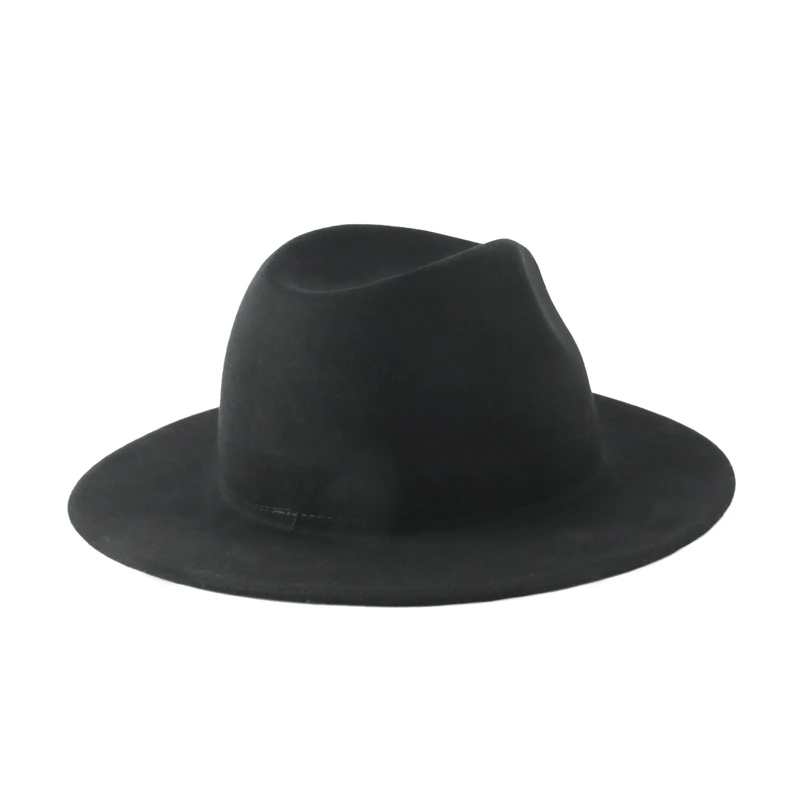 Wool Felt Fedora Classic Panama Hat Wide Brim Cap GN61298