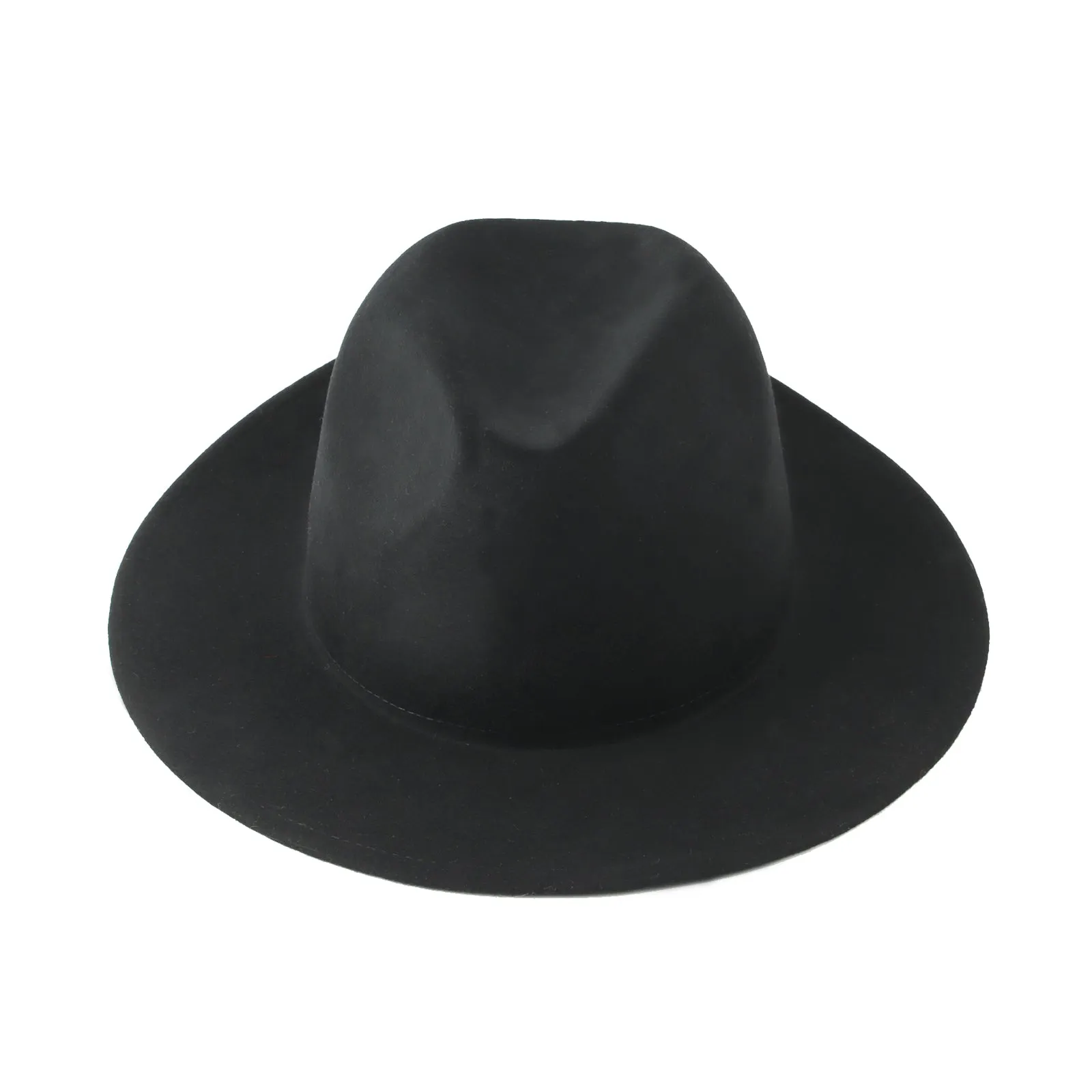 Wool Felt Fedora Classic Panama Hat Wide Brim Cap GN61298