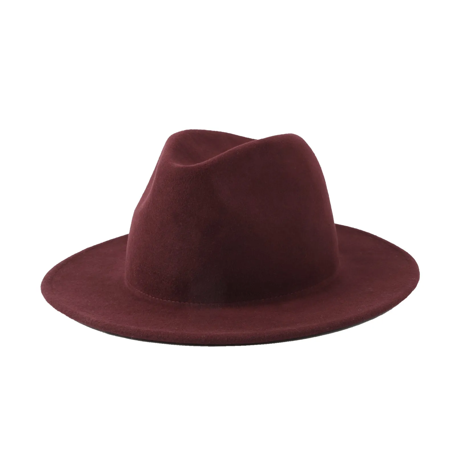 Wool Felt Fedora Classic Panama Hat Wide Brim Cap GN61298