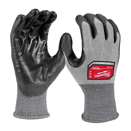 Work Gloves - Milwaukee® Cut Level 4 High Dexterity Polyurethane Dipped Gloves, 48-73-874